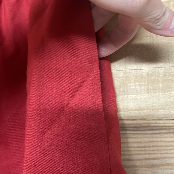 J. Crew size 4 Red Wool Elastic Waist Band with Pockets Mini Skirt - Picture 3 of 8